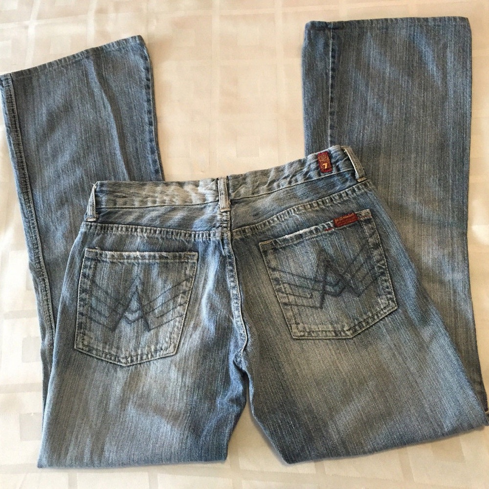 Seven 7 For All Mankind Denim Bootcut Jeans Sz 29 - Picture 3 of 8